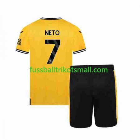 Fußballtrikots Wolverhampton Wanderers NETO 7 Kinder 2023-2024 Kurzarm Heimtrikotsatz kaufen